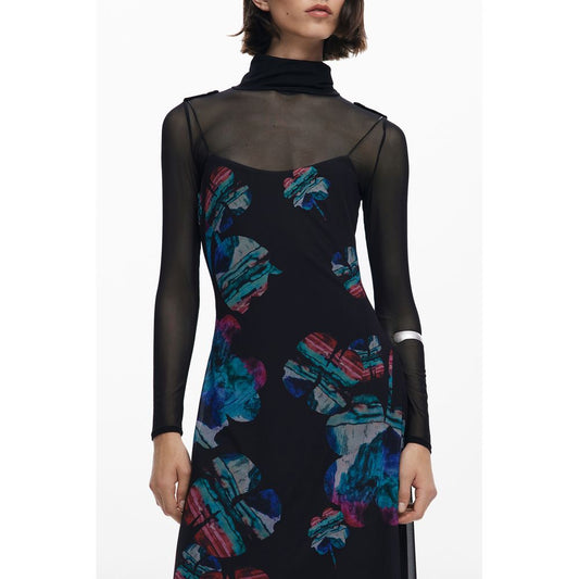 Desigual Nero Polyester Woman Dress - ClickThatClicks 