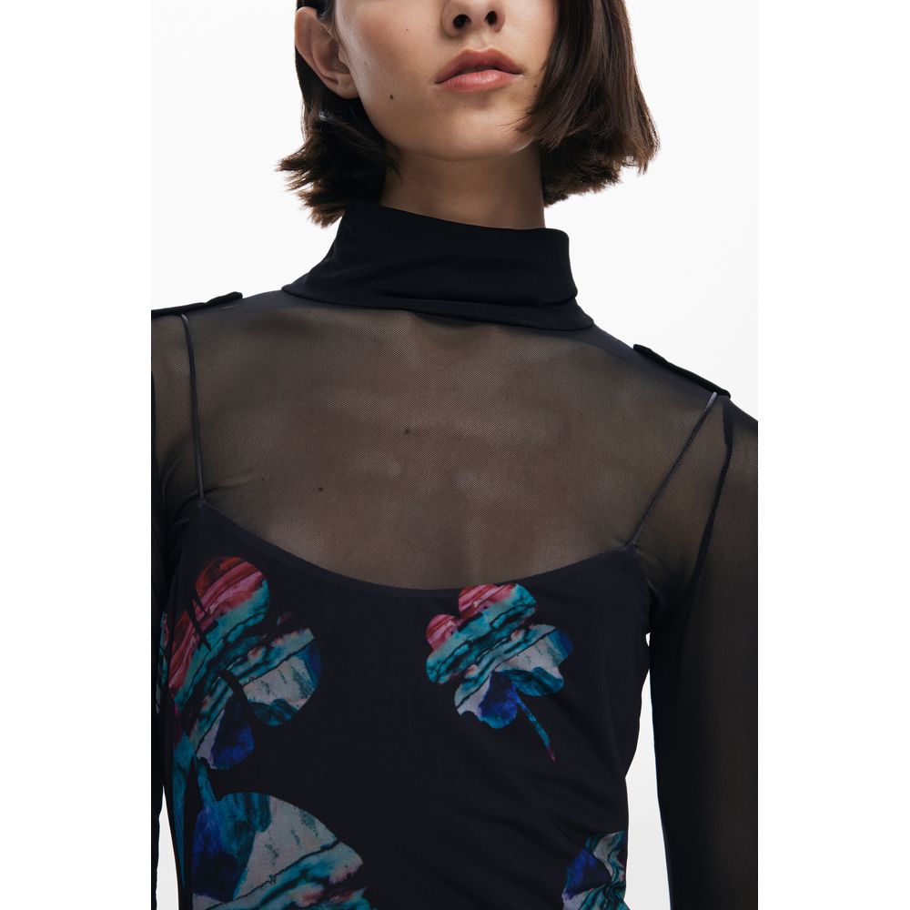 Desigual Nero Polyester Woman Dress - ClickThatClicks 