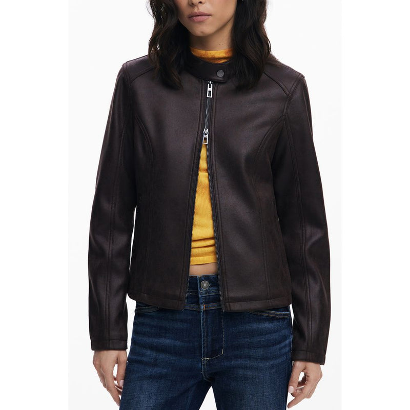 Desigual Brown Polyester Women's Jacket