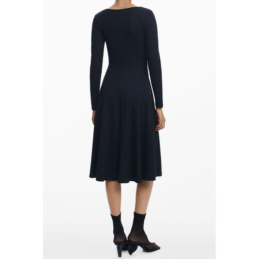 Desigual Black Cotton Women Dress - ClickThatClicks 