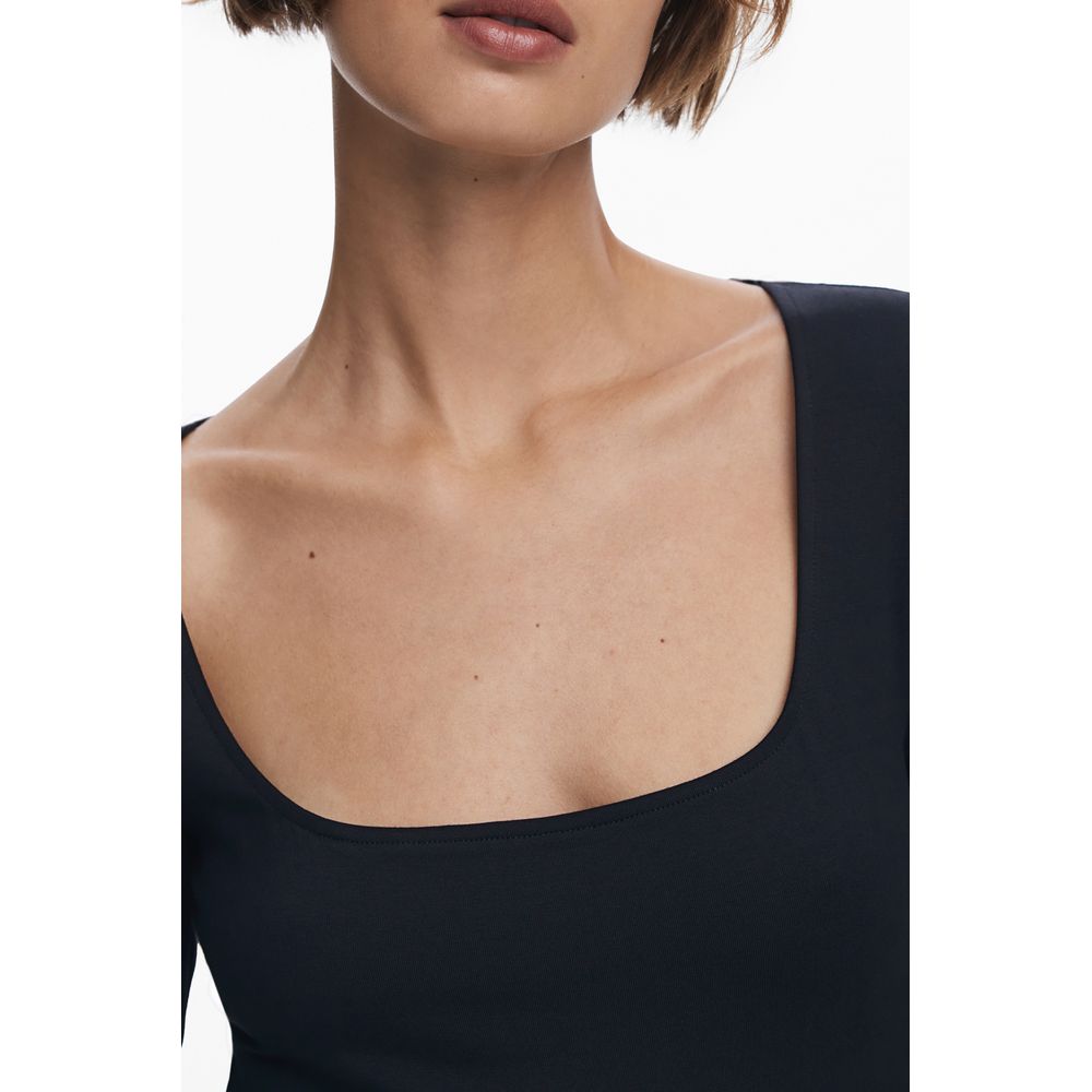 Desigual Black Cotton Women Dress - ClickThatClicks 