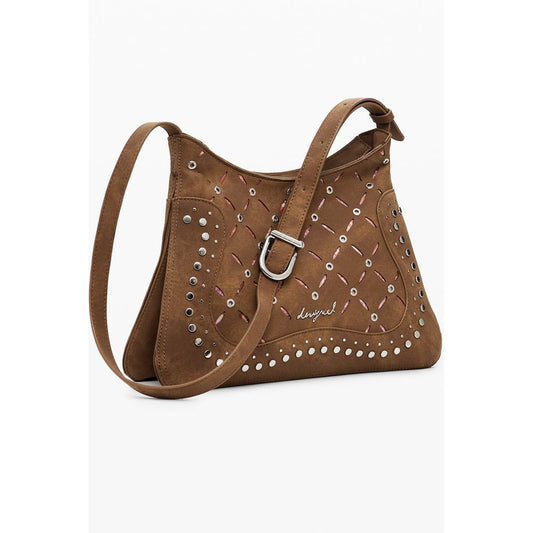 Desigual Marrone Poliuretano Women Backpack - ClickThatClicks 