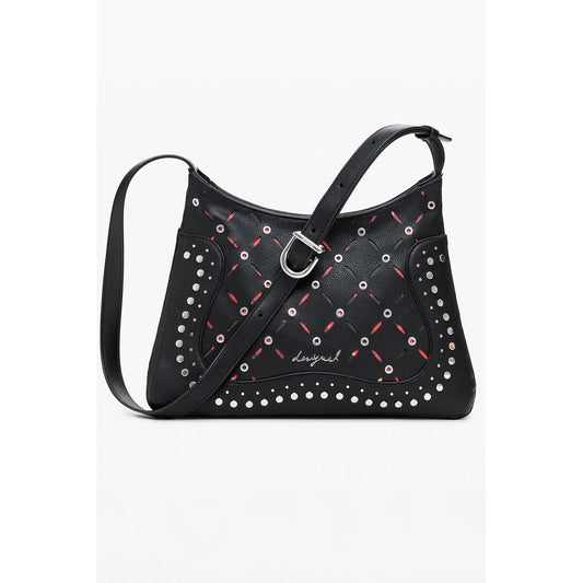 Desigual Black Polyurethane Women's Shoulder Bag - ClickThatClicks 