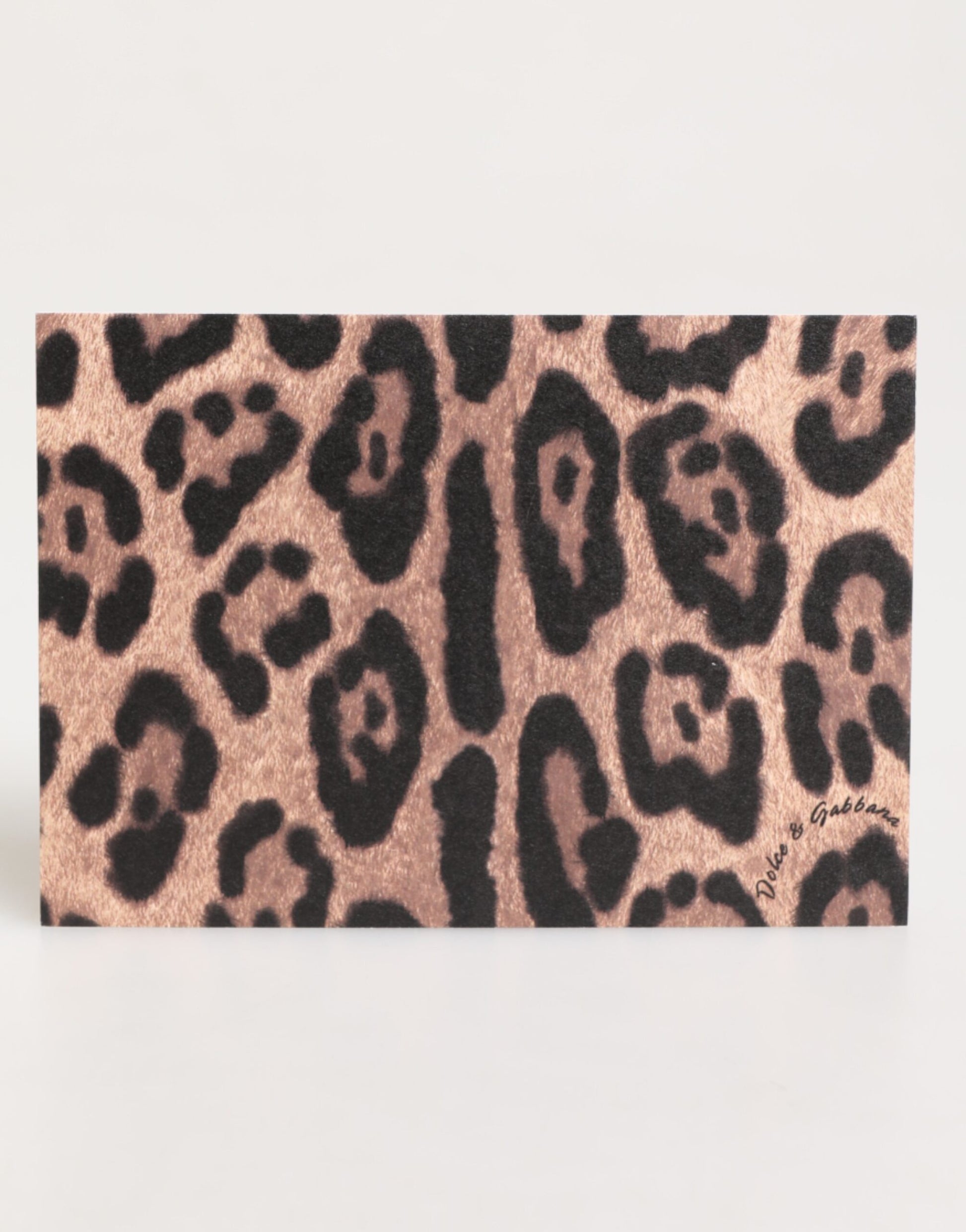 Dolce & Gabbana Multicolor Leopard Print Envelope Paper Post Card Holder - ClickThatClicks 