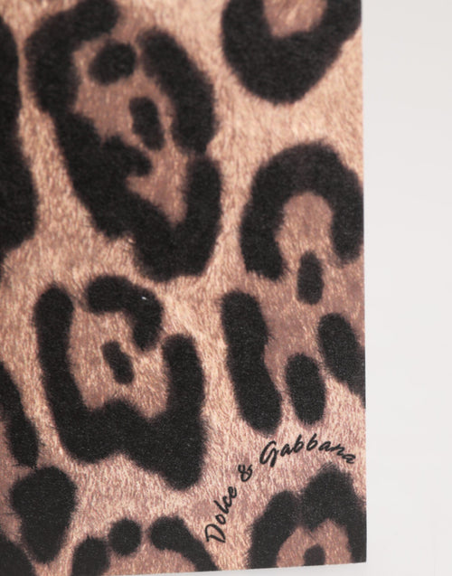 Dolce & Gabbana Multicolor Leopard Print Envelope Paper Post Card Holder - ClickThatClicks 
