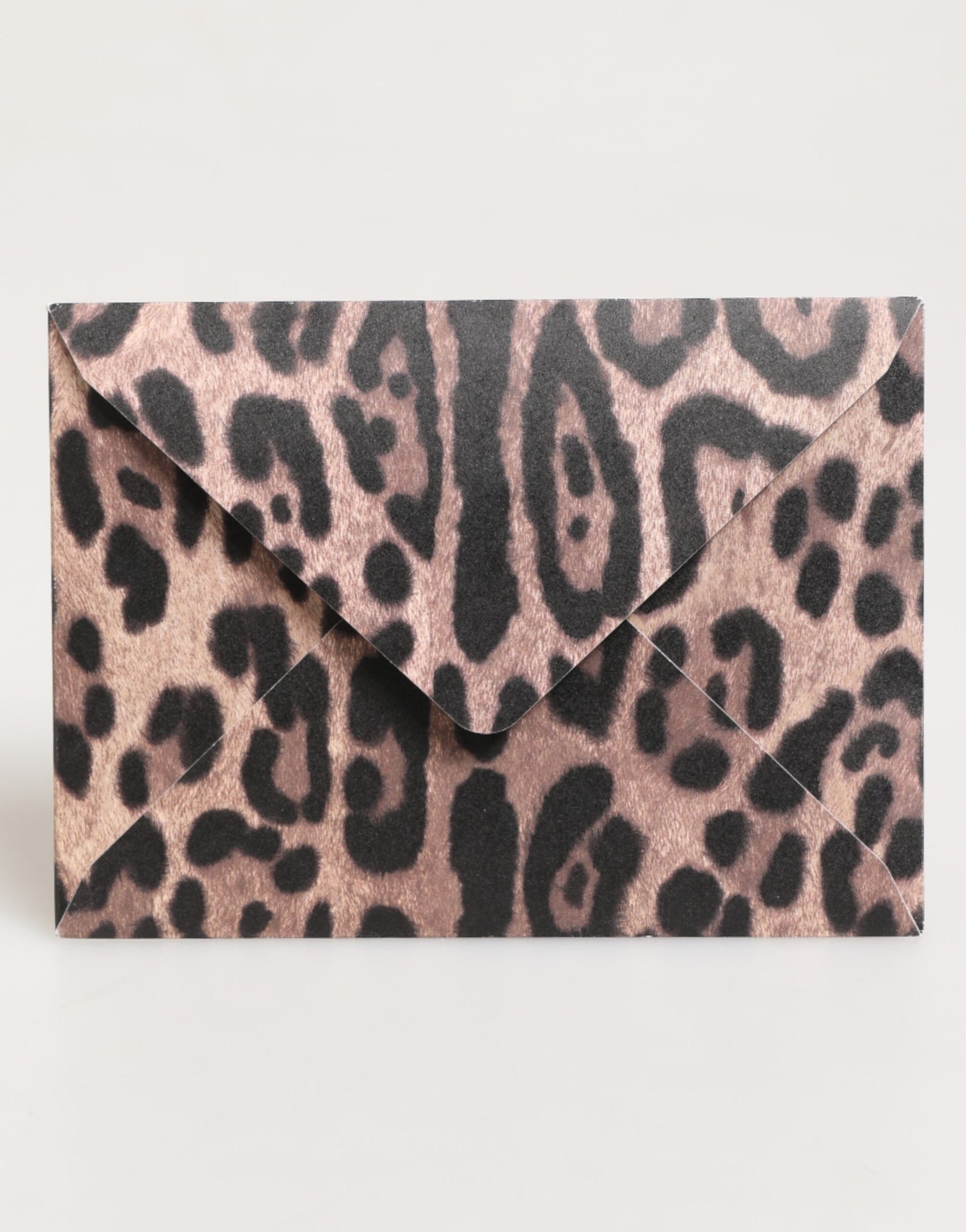 Dolce & Gabbana Multicolor Leopard Print Envelope Paper Post Card Holder - ClickThatClicks 