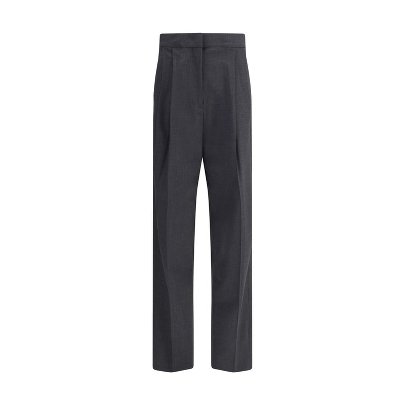 Fabiana Filippi Gray Fleece Wool Casual Pants