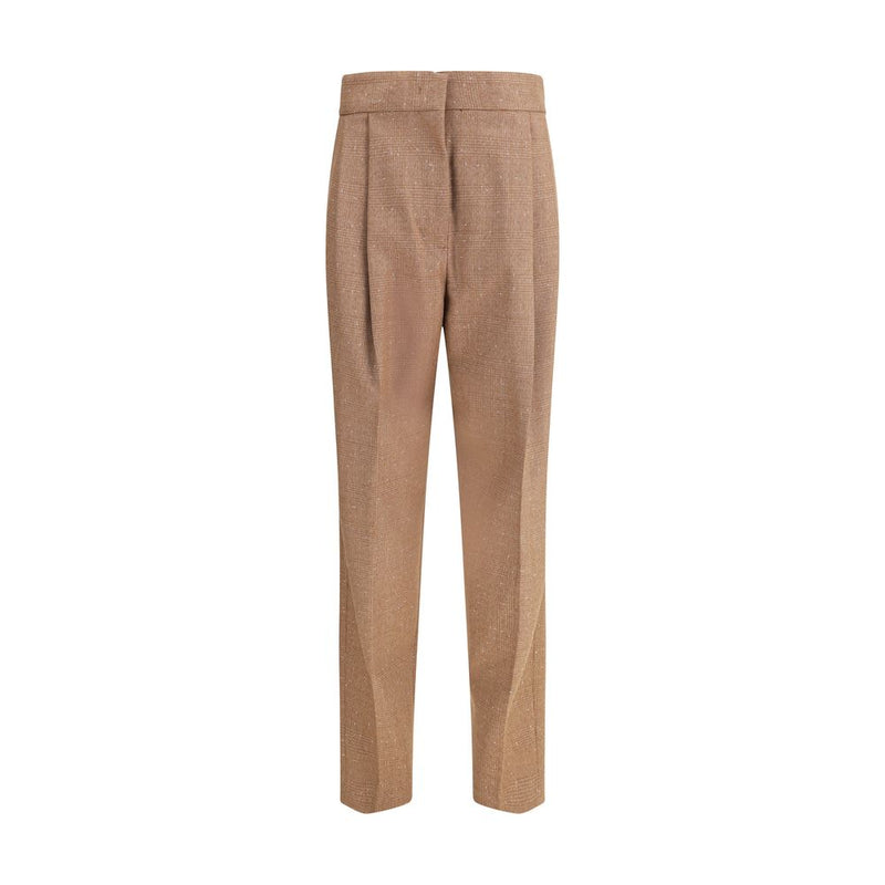 Fabiana Filippi Beige Fleece Wool Dress Pants