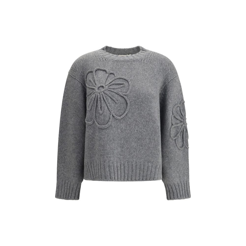 Bruno Manetti Embroidered flower Sweater