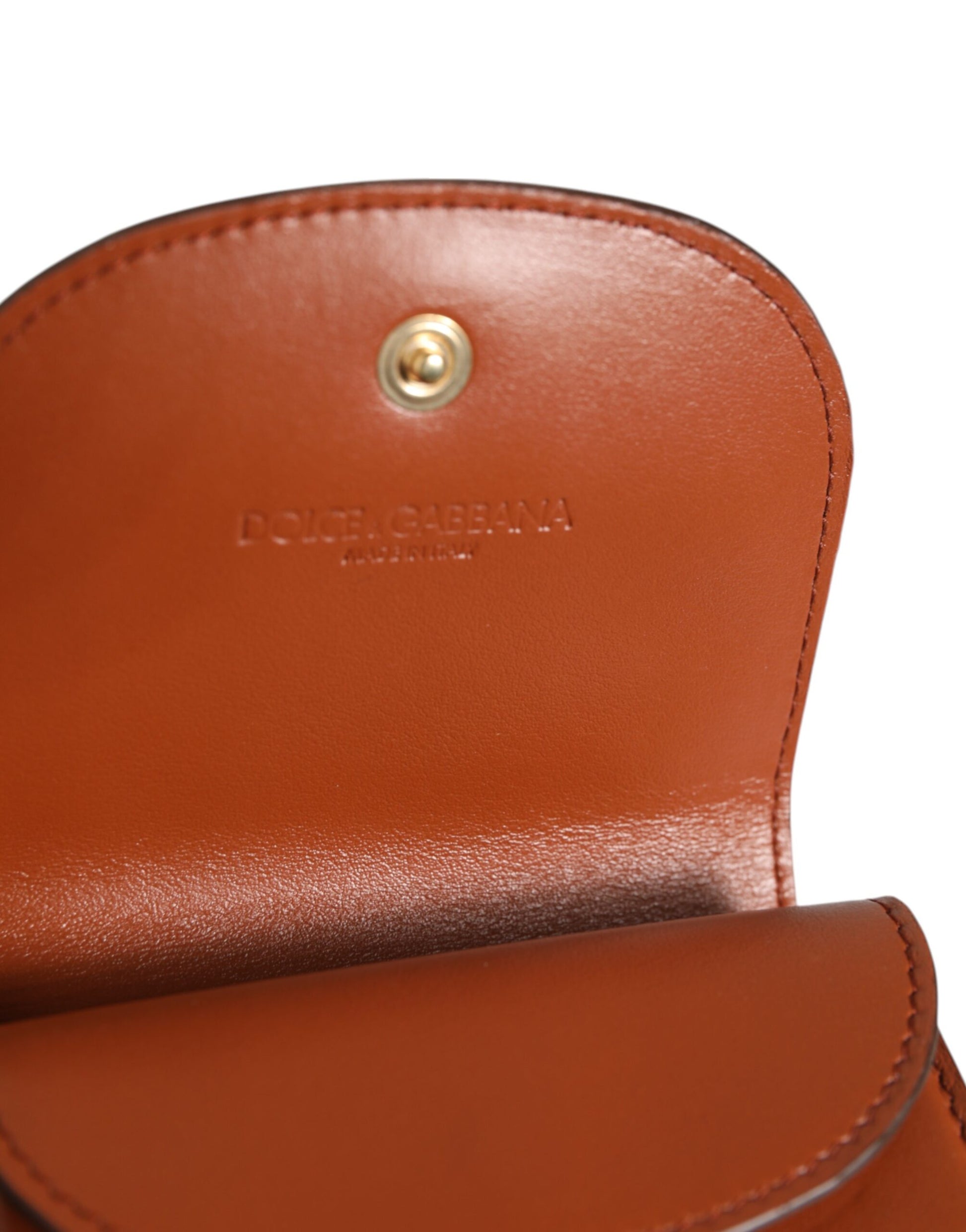 Dolce & Gabbana Brown Leopard Print Calf Leather Small Coin Purse Wallet - ClickThatClicks 