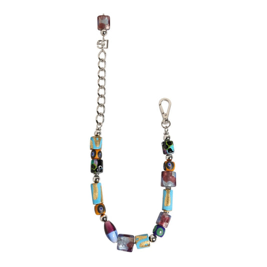Dolce & Gabbana Multicolor Murano Glass Beads Brass Zamak Necklace - ClickThatClicks 