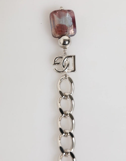 Dolce & Gabbana Multicolor Murano Glass Beads Brass Zamak Necklace - ClickThatClicks 
