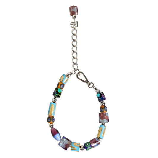 Dolce & Gabbana Multicolor Murano Glass Beads Brass Zamak Necklace - ClickThatClicks 