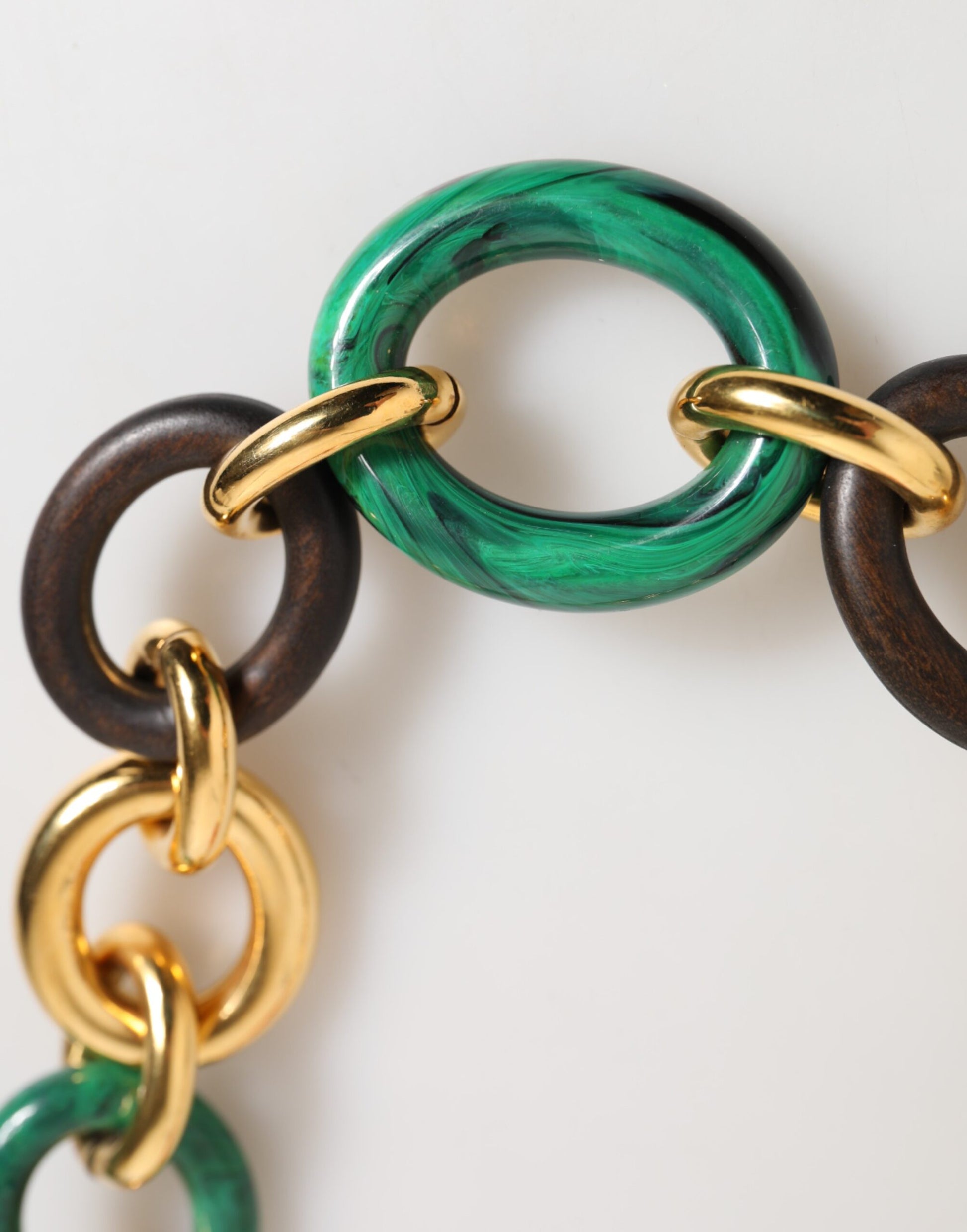 Dolce & Gabbana Multicolor Gold Brass Tiger Lily Floral Chai Necklace - ClickThatClicks 