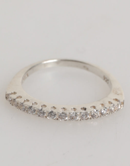 Nialaya Sterling Silver 925 Band Pave CZ Crystal Eternity Ring - ClickThatClicks 