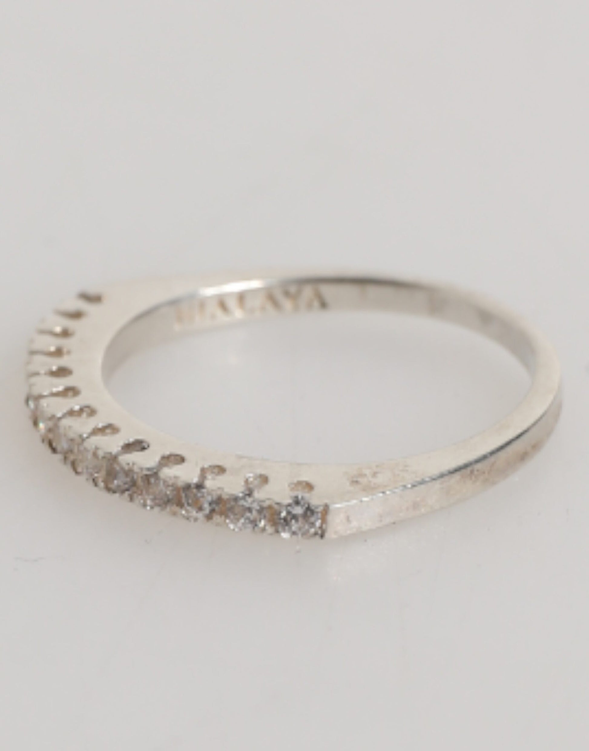 Nialaya Sterling Silver 925 Band Pave CZ Crystal Eternity Ring - ClickThatClicks 