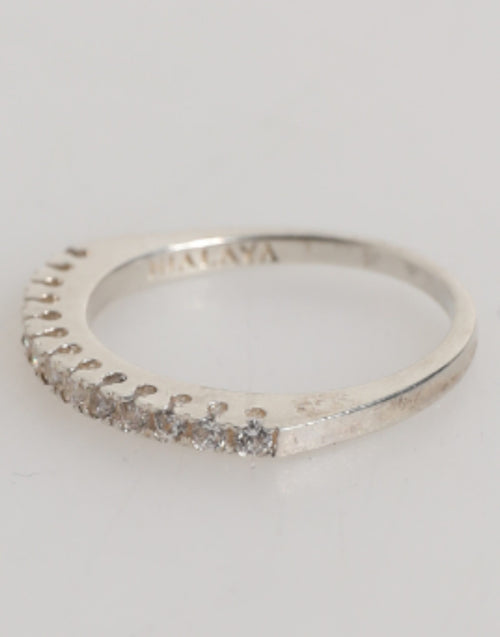 Nialaya Sterling Silver 925 Band Pave CZ Crystal Eternity Ring - ClickThatClicks 