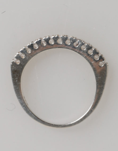 Nialaya Sterling Silver 925 Band Pave CZ Crystal Eternity Ring - ClickThatClicks 