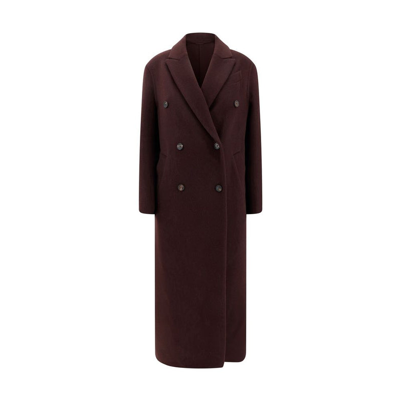 Brunello Cucinelli Bordeaux Cashmere Coat