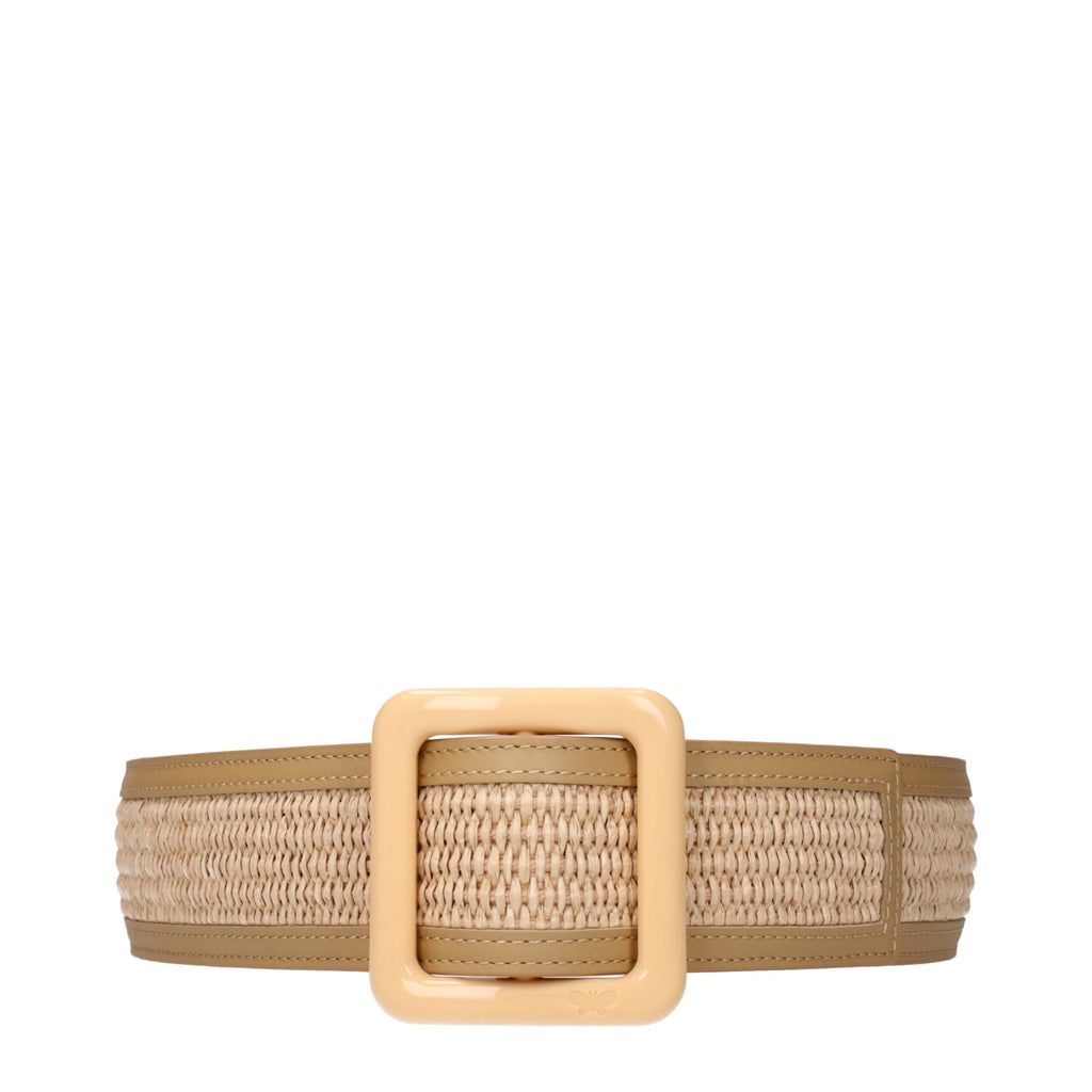 Max Mara Beige Raffia Belt