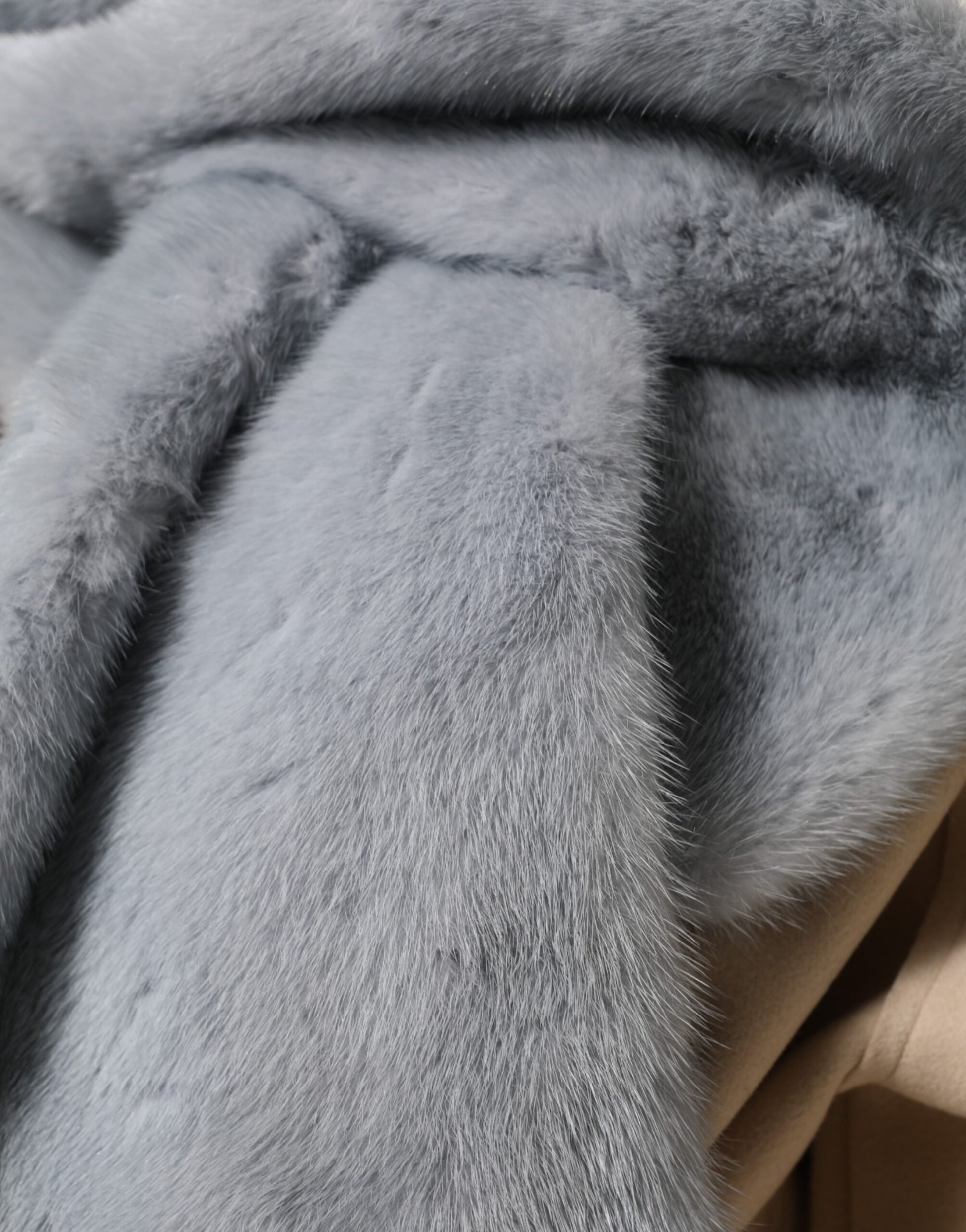 Dolce & Gabbana Powder Blue Mink Fur Neck Warmer Scarf - ClickThatClicks 