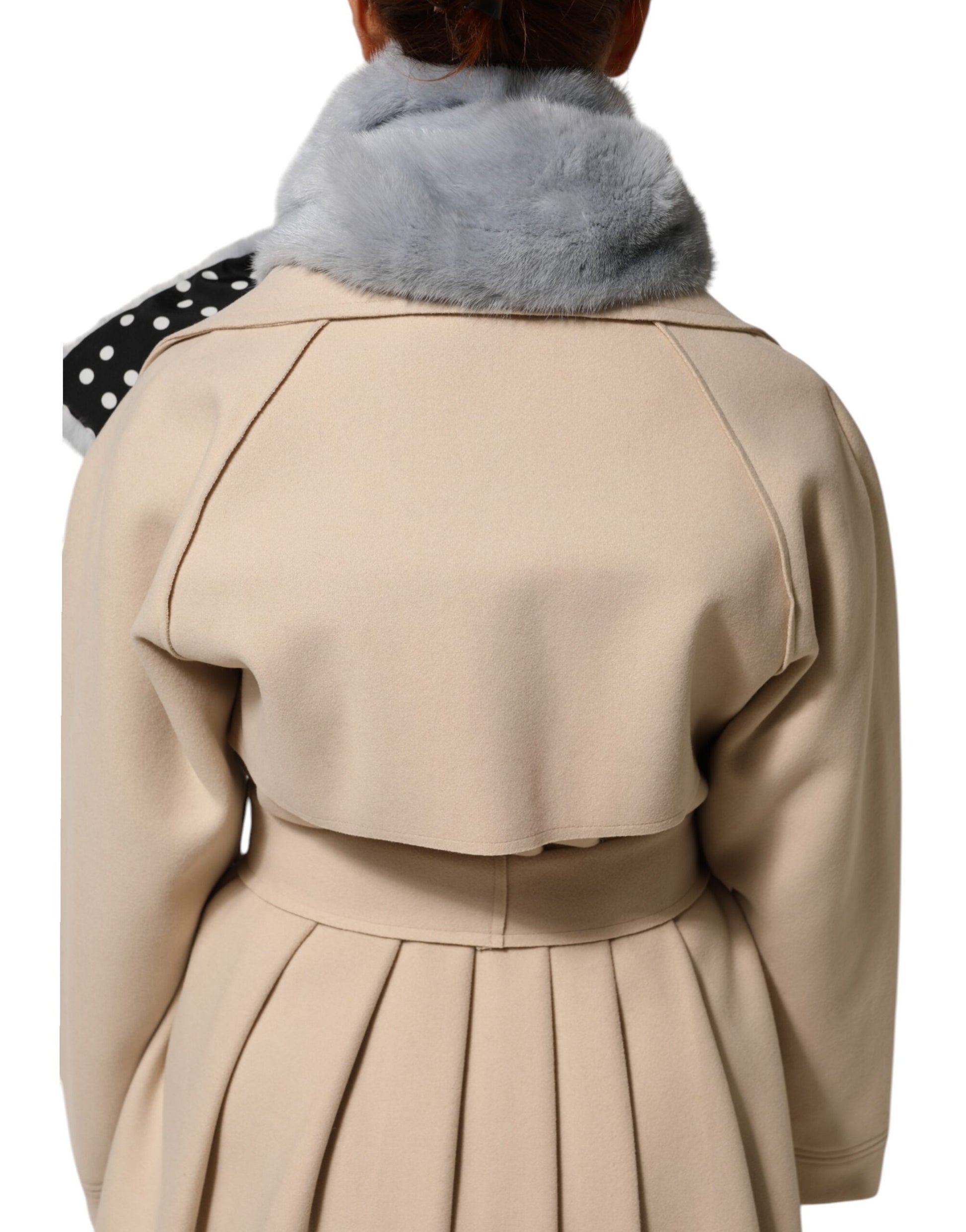 Dolce & Gabbana Powder Blue Mink Fur Neck Warmer Scarf - ClickThatClicks 