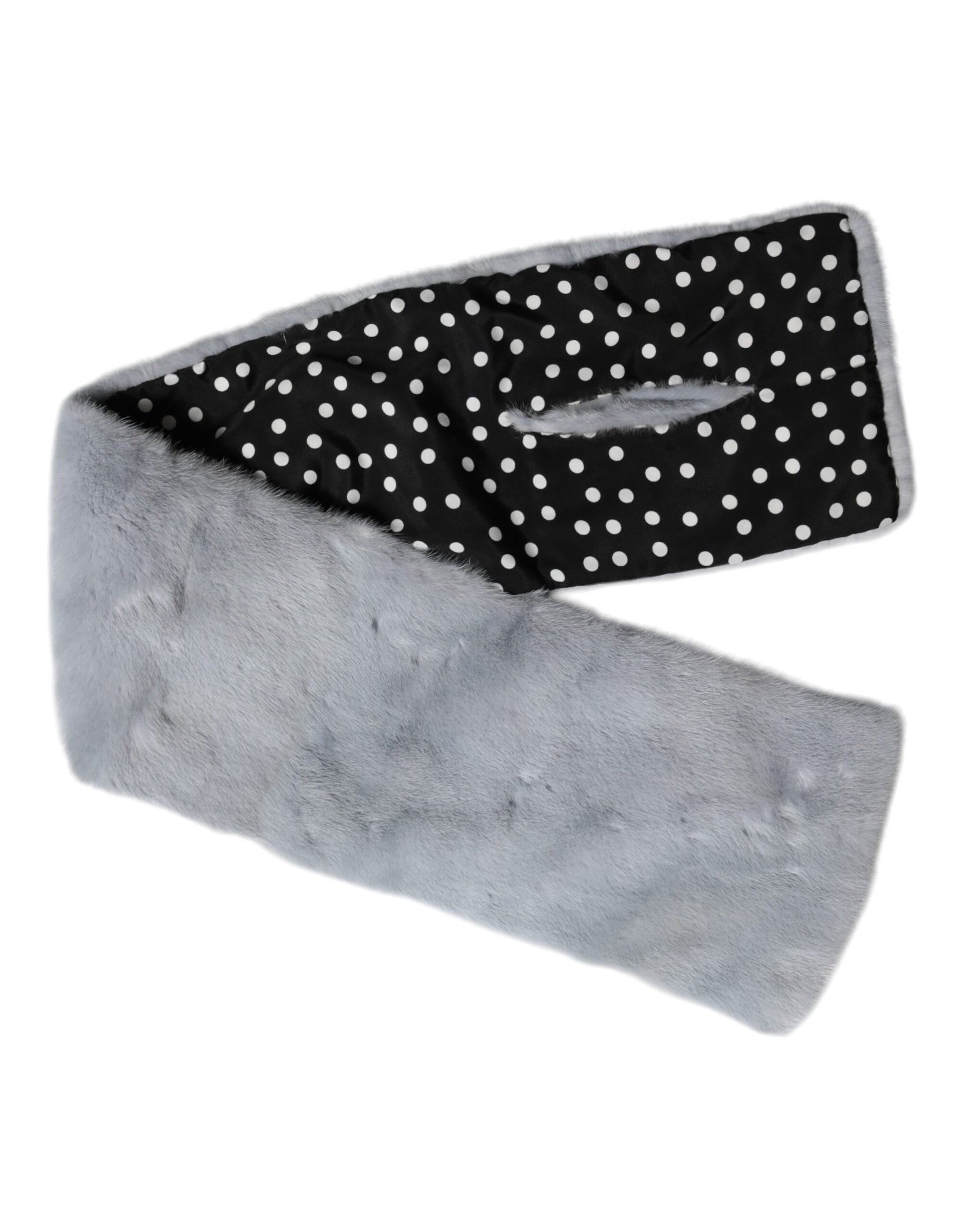 Dolce & Gabbana Powder Blue Mink Fur Neck Warmer Scarf - ClickThatClicks 