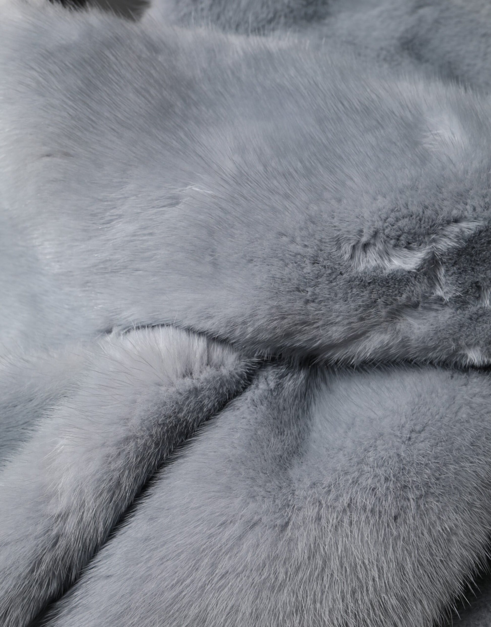 Dolce & Gabbana Powder Blue Mink Fur Neck Warmer Scarf - ClickThatClicks 