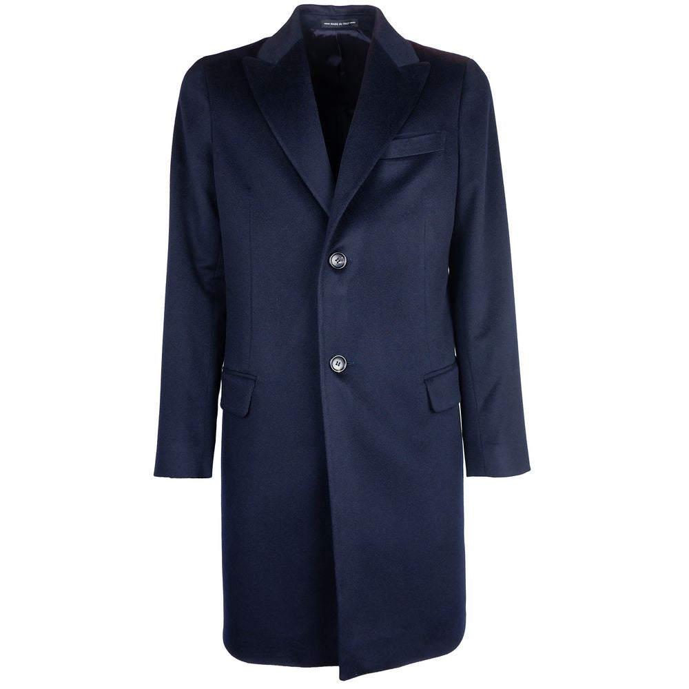 Made in Italy Blue Cashmere Men Jacket