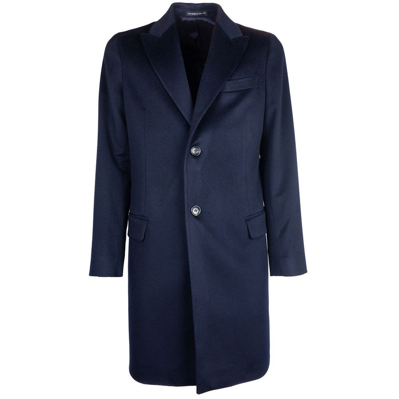 Made in Italy Blue Cashmere Men Jacket