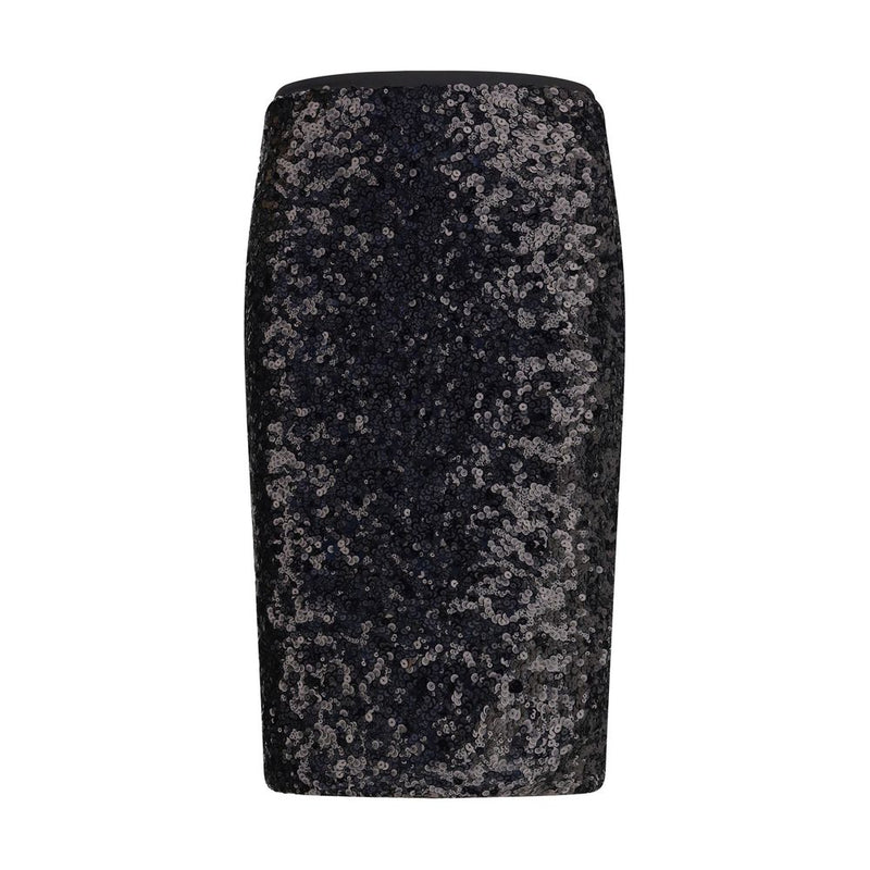 PINKO Black Polyester Midi Skirt