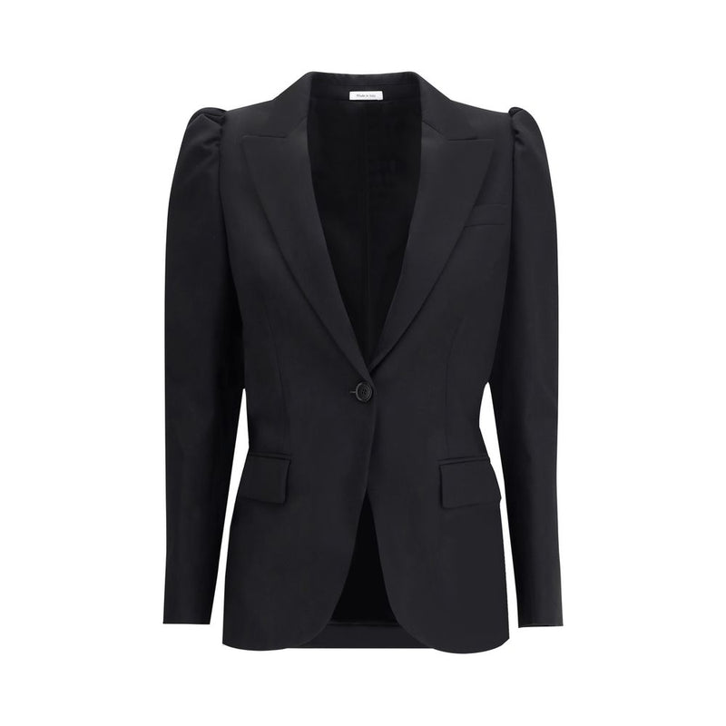 Alexander McQueen Black Wool Coat