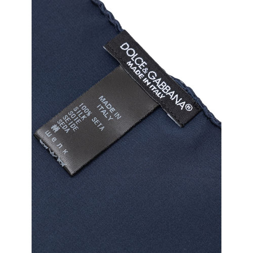 Dolce & Gabbana Blue Silk Pocket Square - ClickThatClicks 