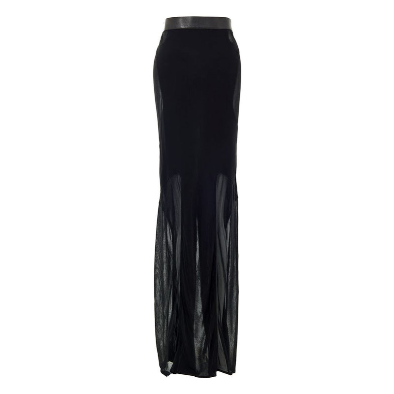 Tom Ford Black Viscose Long Skirt