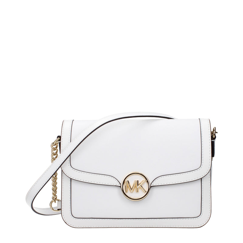 Michael Kors White Leather Crossbody Bags