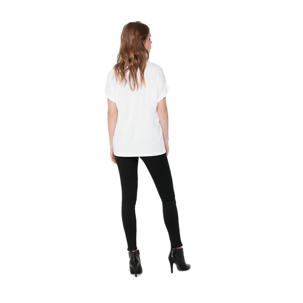 Only White Polyester T-Shirt - ClickThatClicks 