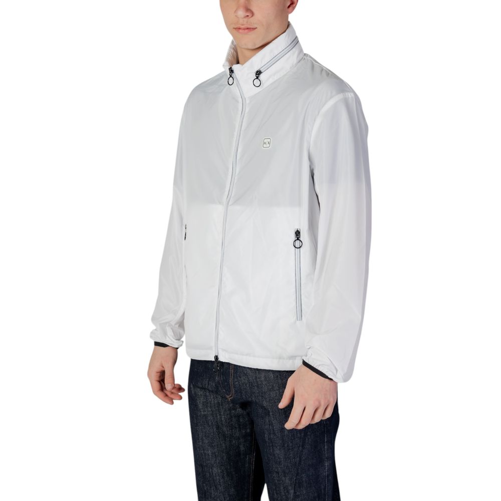 Armani Exchange White Polyester Shell Jacket - ClickThatClicks 