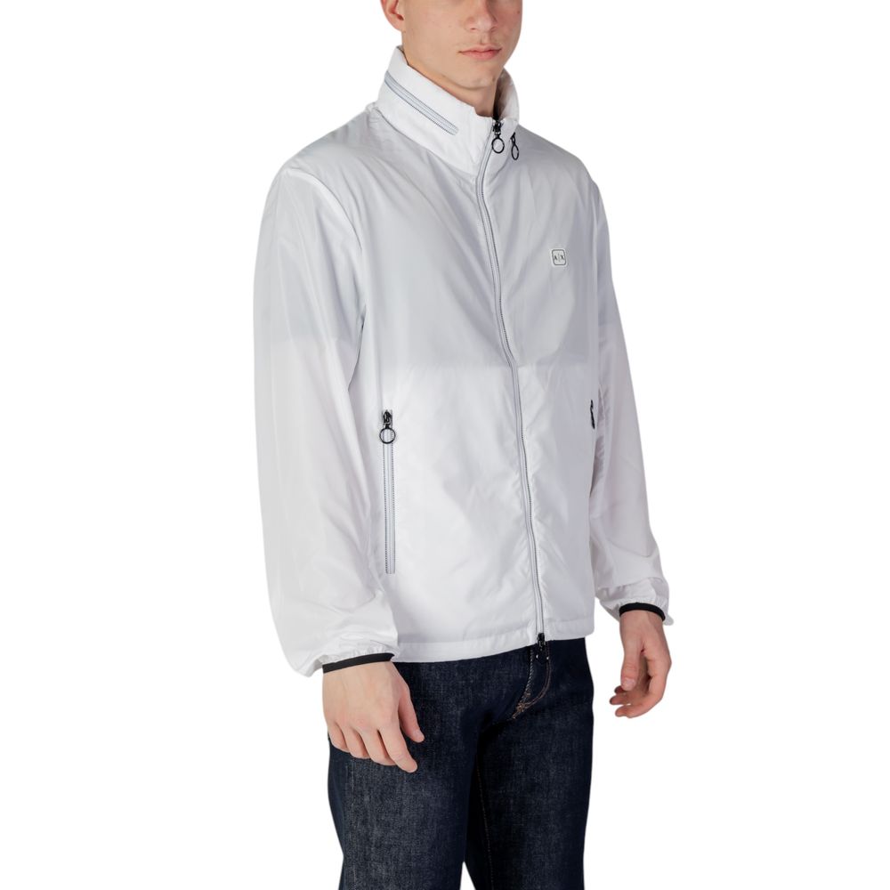 Armani Exchange White Polyester Shell Jacket - ClickThatClicks 