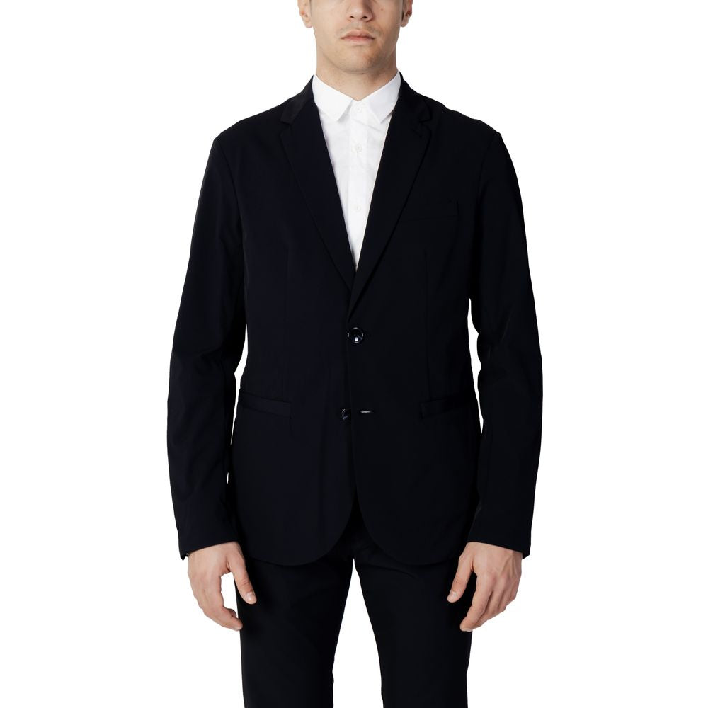 Armani Exchange Blue Cotton Blazer - ClickThatClicks 