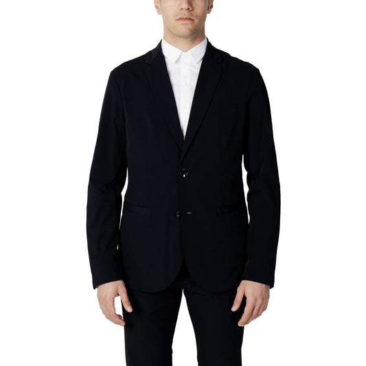 Armani Exchange Blue Cotton Blazer - ClickThatClicks 