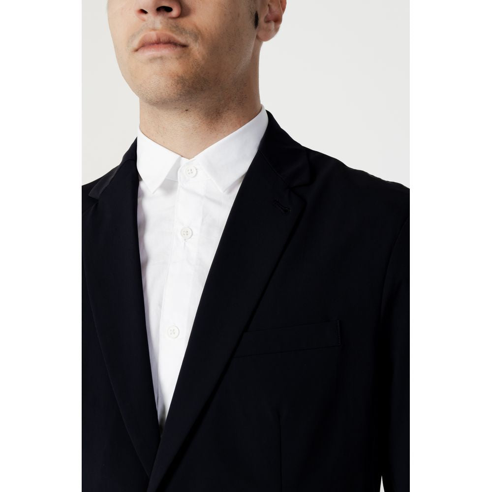 Armani Exchange Blue Cotton Blazer - ClickThatClicks 
