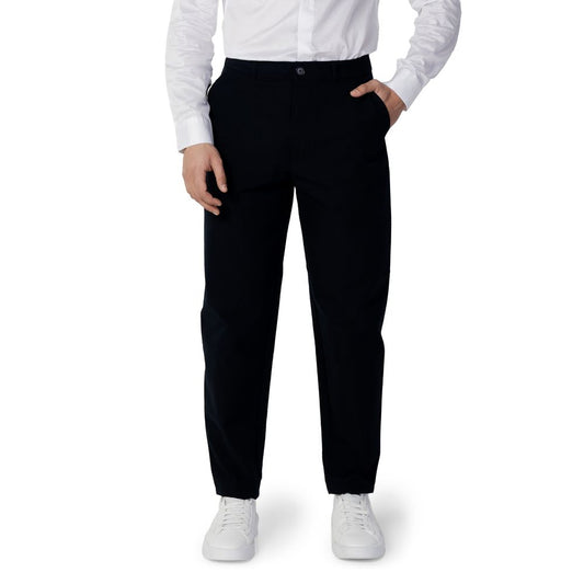 Armani Exchange Blue Cotton Casual Pants - ClickThatClicks 