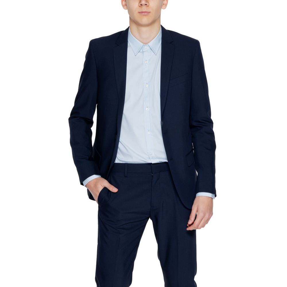 Antony Morato Blue Polyester Blazer - ClickThatClicks 