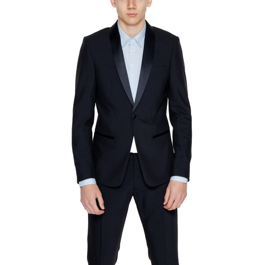 Antony Morato Black Polyester Blazer - ClickThatClicks 