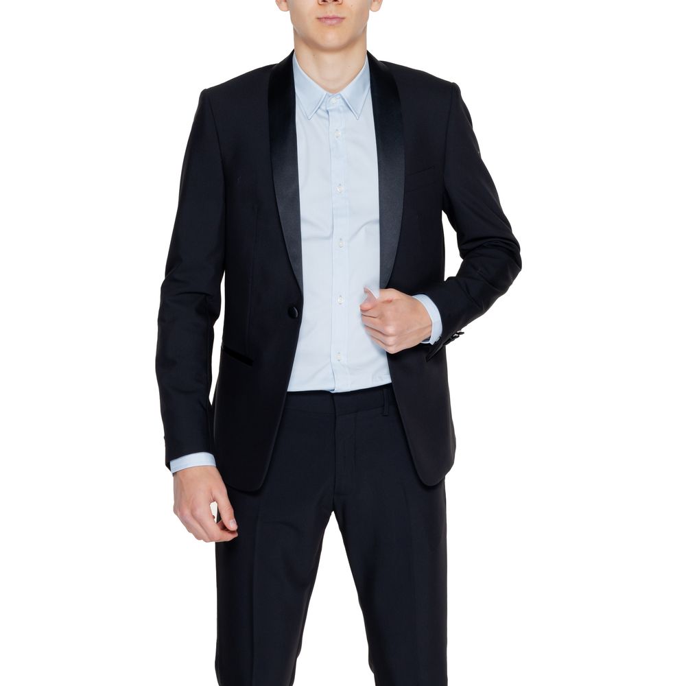Antony Morato Black Polyester Blazer - ClickThatClicks 