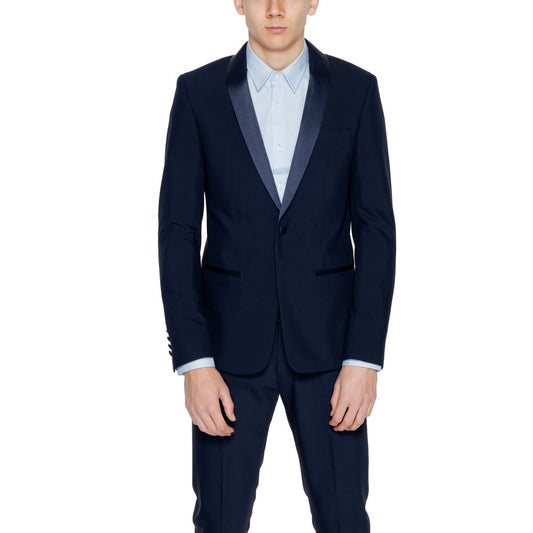 Antony Morato Blue Polyester Blazer - ClickThatClicks 