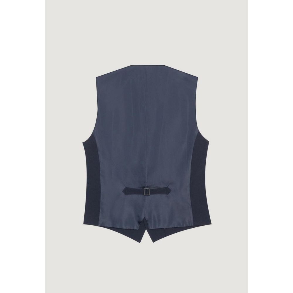 Antony Morato Blue Polyester Waistcoat - ClickThatClicks 