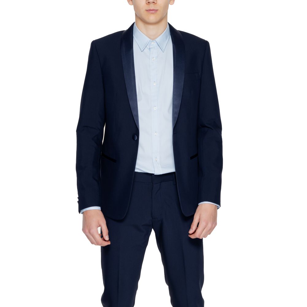 Antony Morato Blue Polyester Blazer - ClickThatClicks 