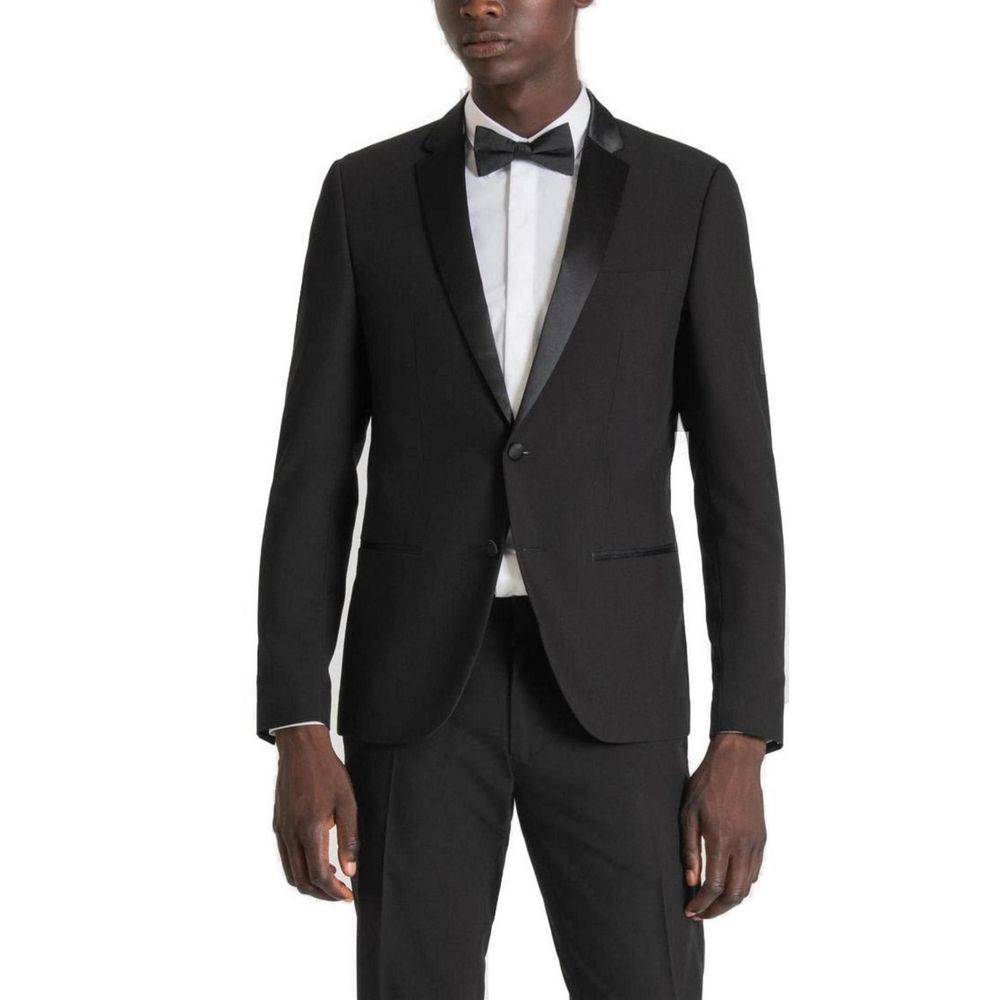 Antony Morato Black Polyester Blazer - ClickThatClicks 