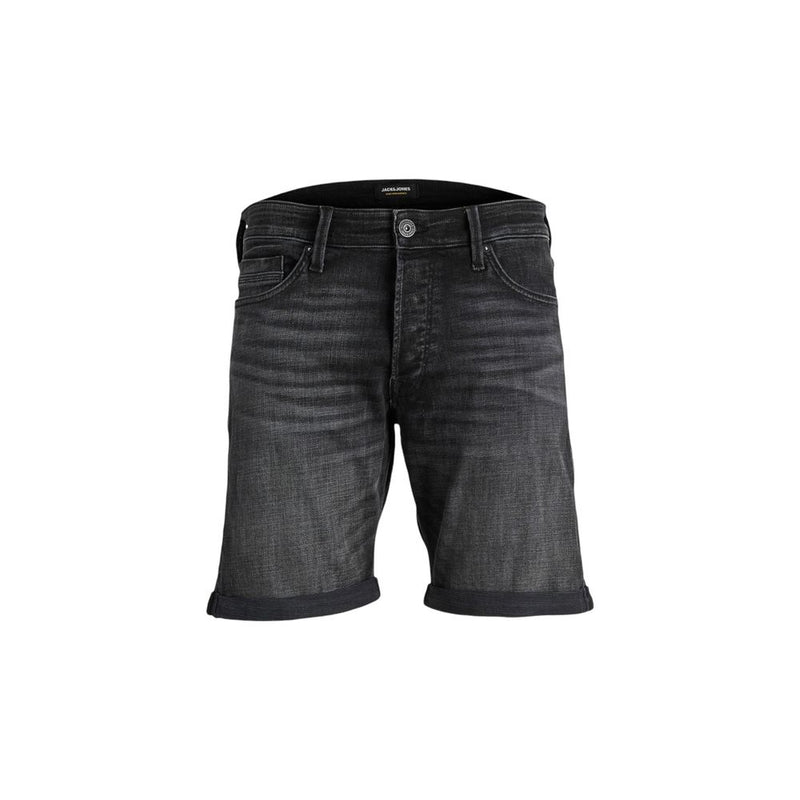 Jack Jones Black Cotton Bermuda Shorts